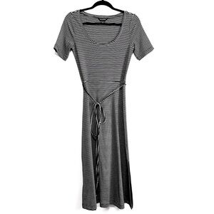 Ralph Lauren Club Monaco Striped Scoop Neck Maxi Dress